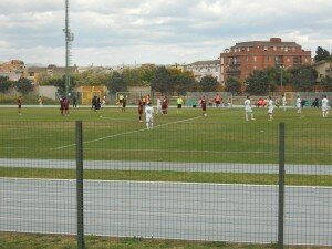 Un'azione durante Selargius-Palestrina 0-1