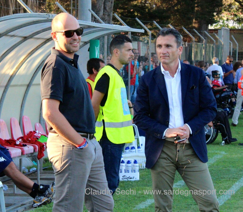 Tommaso Giulini e Francesco Marroccu a colloquio, quali i prossimi colpi? (foto: Claudio Sechi - Sardegna Sport)