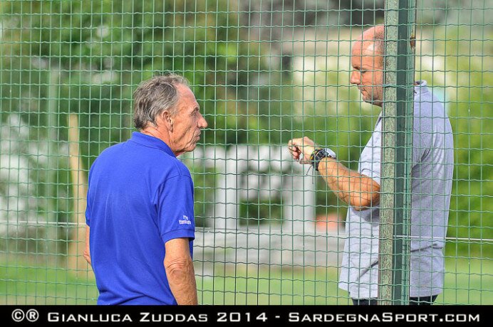 Karel Zeman e Zdenek Zeman a colloquio a Selargius (foto: Gianluca Zuddas - SardegnaSport)