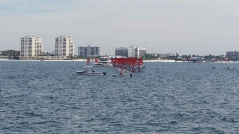 La partenza della regata a Clearwater, Florida