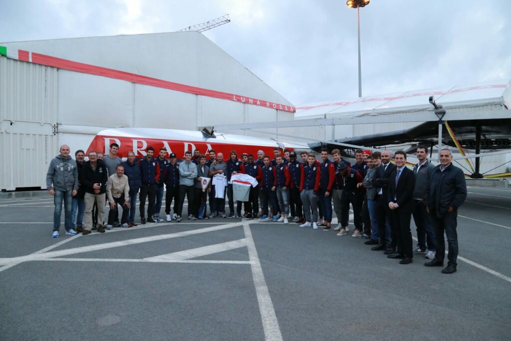 Il quartier generale di Luna Rossa a Cagliari (foto Enrico Locci / Lapresse 27 11 2014 Cagliari (CA)