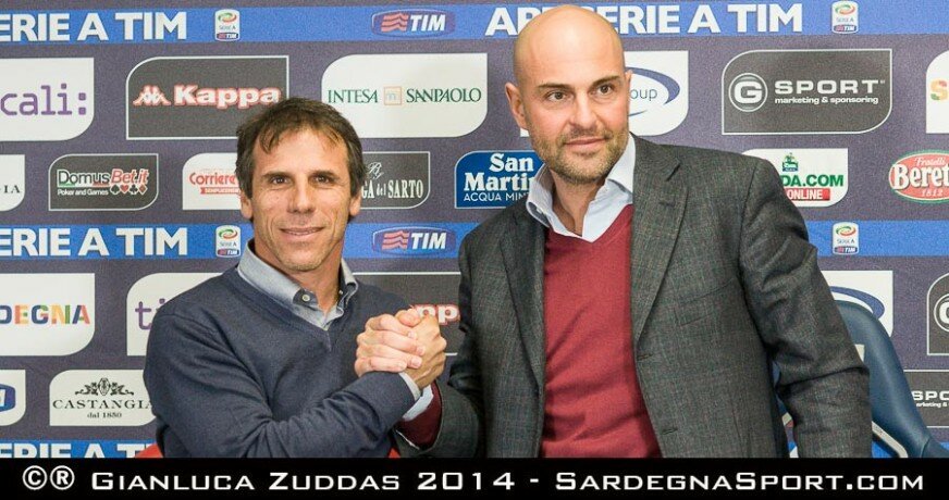 Tommaso Giulini e Gianfranco Zola il giorno della presentazione del tecnico