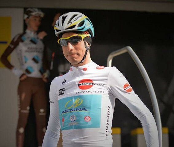 Fabio Aru, partito in maglia bianca nella tappa odierna