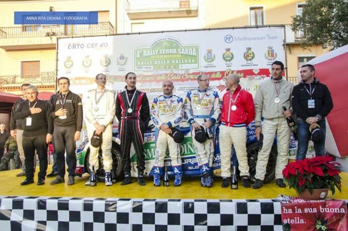 Il podio del Rally Terra Sarda