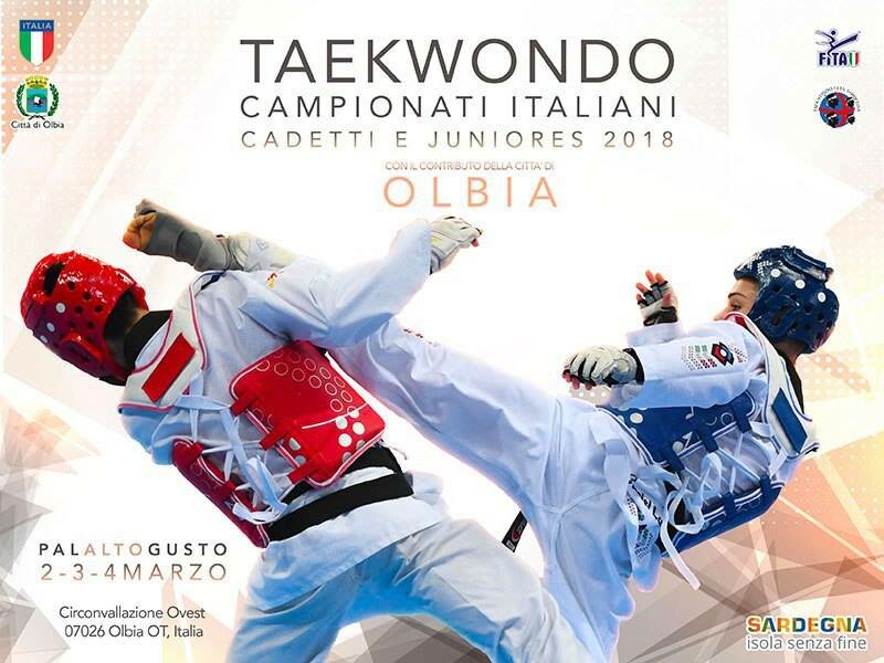 Taekwondo, a Olbia i Campionati Italiani Cadetti e Juniores